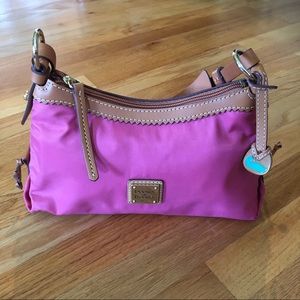 Dooney & Bourke Pink Nylon Small Handbag EUC